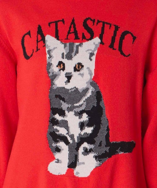 At Last ジャガードニットセーター Three Four Time（スリーフォータイム） ニット セーター CATASTIC