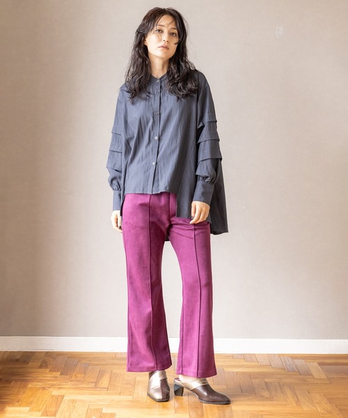 OSMOSIS（オズモーシス） パンツ セミフレアーバックスリットパンツ