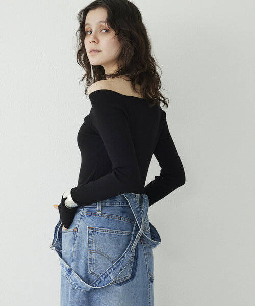 「THE PAUSE」 長袖ニット FREE ブラック レディース_画像4