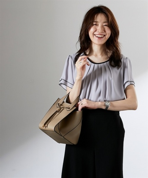 「7days Life Styling」 半袖ブラウス S ブラック レディース_画像7