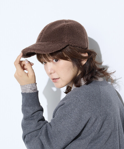 COMME CA Wardrobe キャップ 帽子 ボア キャップ レディース