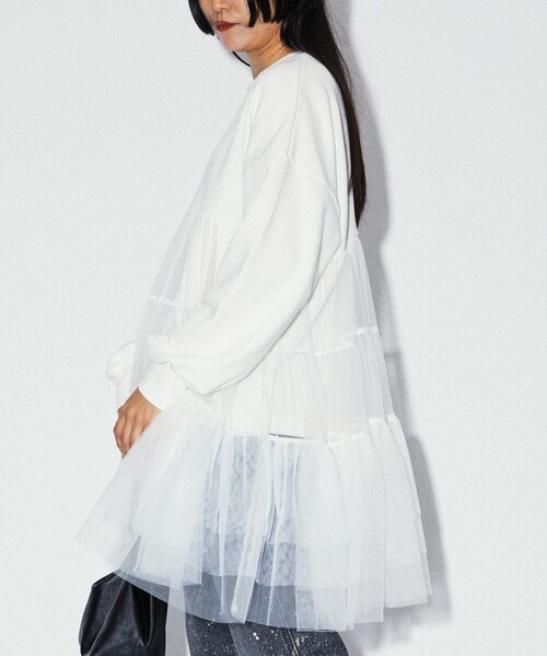 「Firsthand」 スウェットカットソー フリ- ブラック レディース_画像4