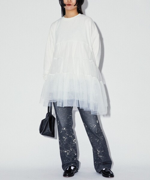 「Firsthand」 スウェットカットソー フリ- ブラック レディース_画像9