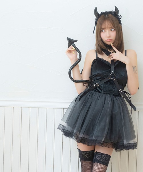 Tika（ティカ） コスプレ コスプレ セクシー デビル ベロア 悪魔
