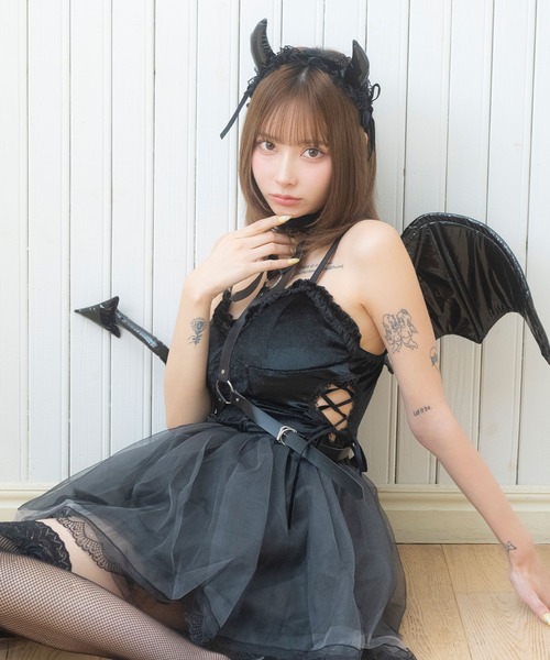 Tika（ティカ） コスプレ コスプレ セクシー デビル ベロア 悪魔