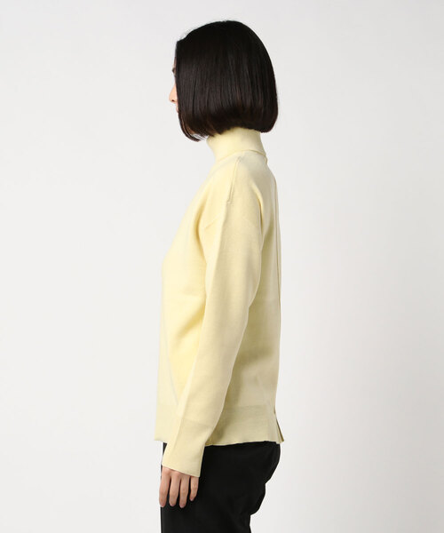 「6」 タートルネックニット FREE イエロー レディース_画像3