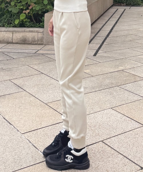 パンツ 日本製裏ふわふわ起毛パンツ（保温性機能生地） レディース
