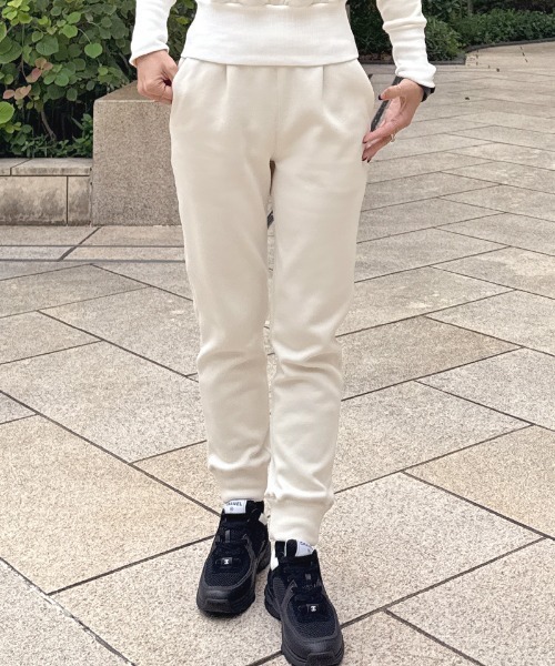 パンツ 日本製裏ふわふわ起毛パンツ（保温性機能生地） レディース