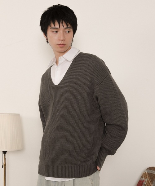 19ss エルボーパッチVネックニット マルジェラの定番。Maison Martin Margiela ⑭ エルボーパッチニット