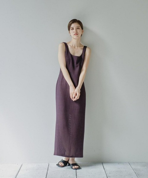 「TODAYFUL」 ノースリーブワンピース 36inch ダークブラウン レディース_画像3