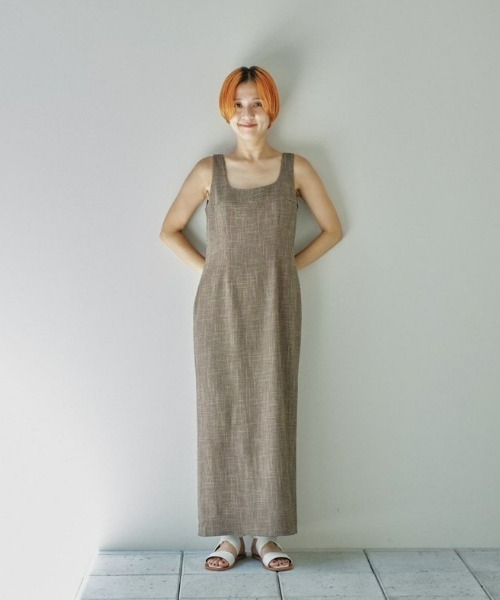 「TODAYFUL」 ノースリーブワンピース 36inch ダークブラウン レディース_画像6