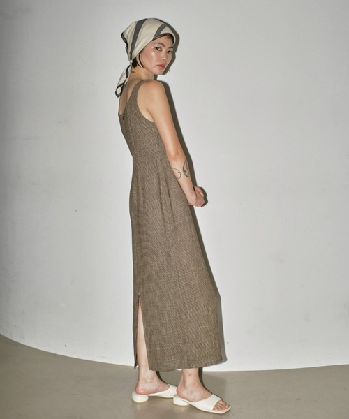 「TODAYFUL」 ノースリーブワンピース 36inch ダークブラウン レディース_画像8