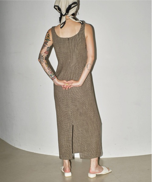 「TODAYFUL」 ノースリーブワンピース 36inch ダークブラウン レディース_画像9