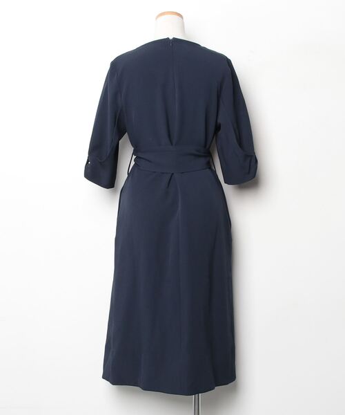「DRESS STAR」 半袖ワンピース M ネイビー レディース_画像2