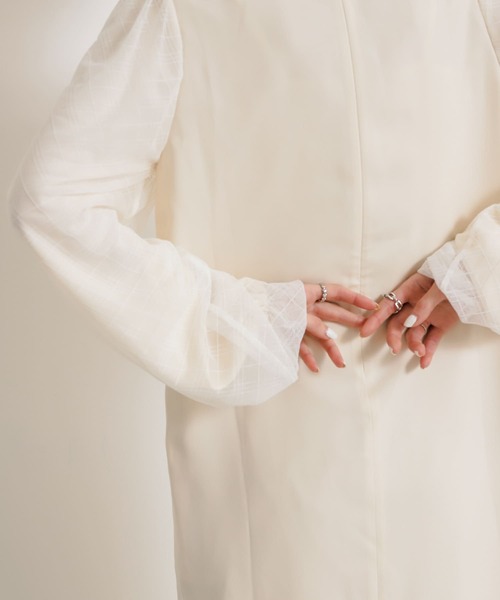 「SENSE OF PLACE by URBAN RESEARCH」 長袖ワンピース S ライトブラウン レディース_画像2