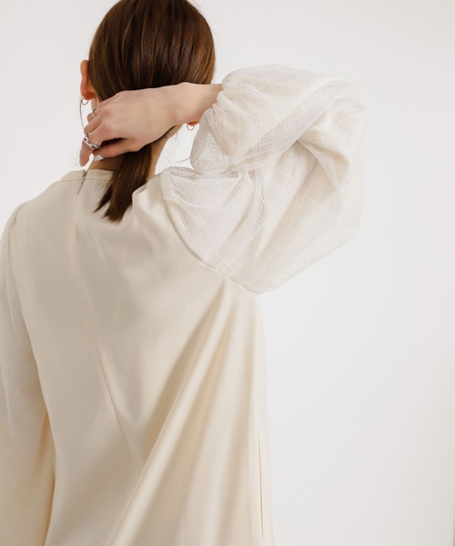 「SENSE OF PLACE by URBAN RESEARCH」 長袖ワンピース S ライトブラウン レディース_画像3