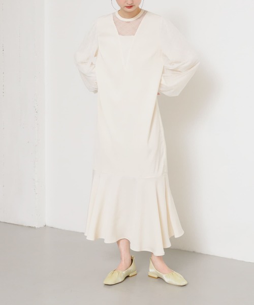 「SENSE OF PLACE by URBAN RESEARCH」 長袖ワンピース S ライトブラウン レディース_画像5