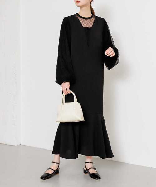 「SENSE OF PLACE by URBAN RESEARCH」 長袖ワンピース S ライトブラウン レディース_画像9