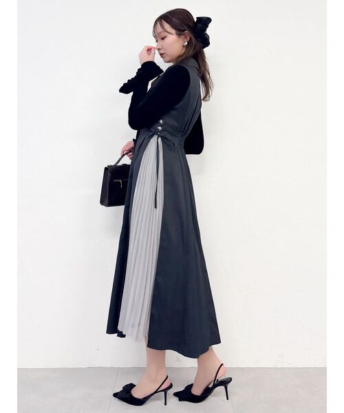 dazzlin（ダズリン） ワンピース サイドプリーツテーラーワンピース