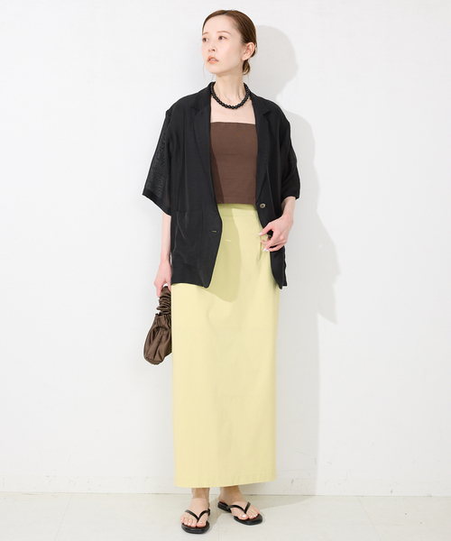 「SLOBE IENA」 タイトスカート 36 ネイビー レディース_画像4