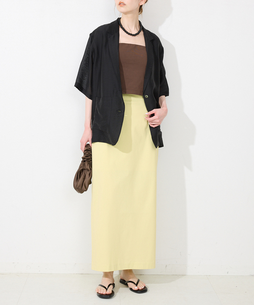 「SLOBE IENA」 タイトスカート 36 ネイビー レディース_画像5