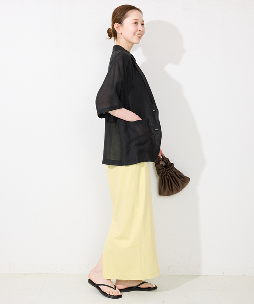 「SLOBE IENA」 タイトスカート 36 ネイビー レディース_画像6