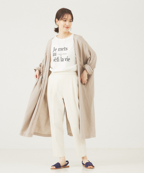 「abahouse mavie」 スプリングコート フリー ブラック レディース_画像2