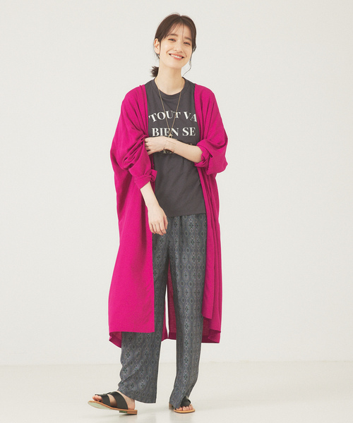 「abahouse mavie」 スプリングコート フリー ブラック レディース_画像5