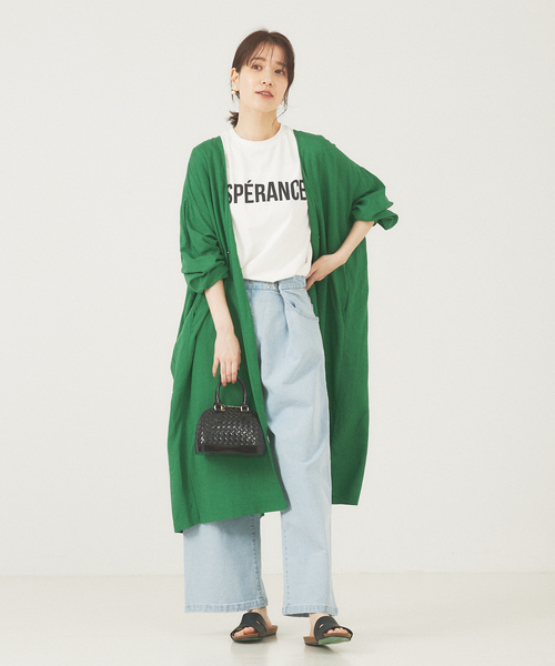 「abahouse mavie」 スプリングコート フリー ブラック レディース_画像8