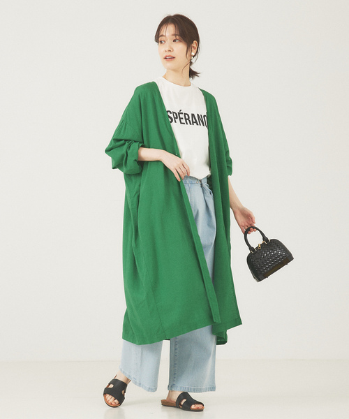 「abahouse mavie」 スプリングコート フリー ブラック レディース_画像9