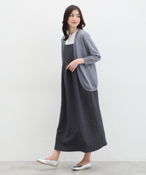 「Honeys」 「GLACIER」7分袖ニットカーディガン L ピンク系その他 レディース_画像8