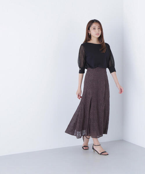 「NATURAL BEAUTY BASIC」 半袖ニット FREE ブラウン レディース_画像7