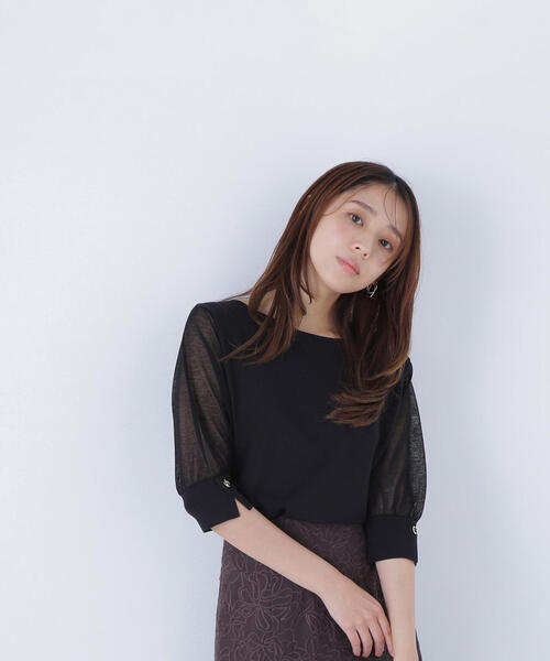 「NATURAL BEAUTY BASIC」 半袖ニット FREE ブラウン レディース_画像8