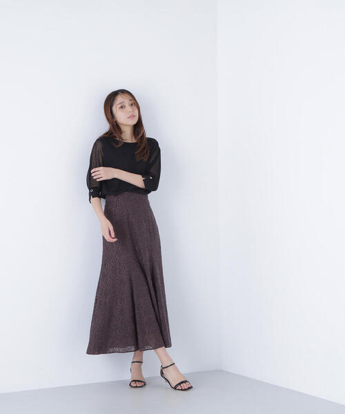 「NATURAL BEAUTY BASIC」 半袖ニット FREE ブラウン レディース_画像9