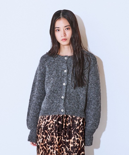 JEANASIS（ジーナシス） カーディガン 3Gリッチシャギーショートクルー