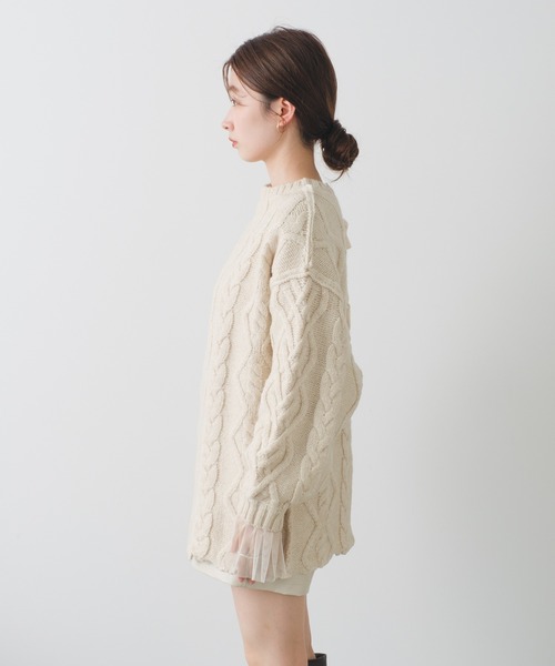 「Kastane」 ニットカーディガン FREE グレー レディース_画像3