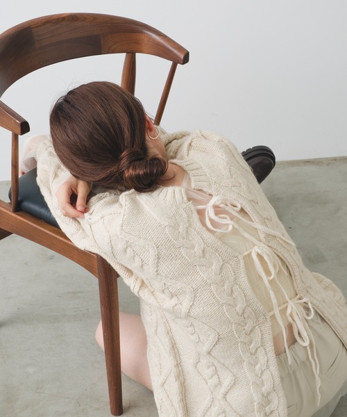 「Kastane」 ニットカーディガン FREE グレー レディース_画像7