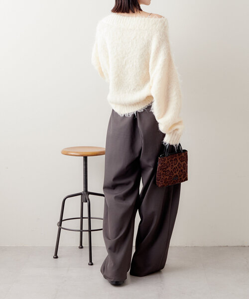 「mystic」 長袖ニット FREE アイボリー レディース_画像8