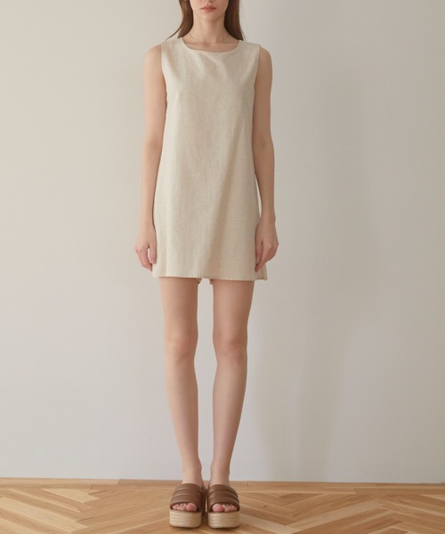 「ACYM」 ノースリーブワンピース FREE ベージュ レディース_画像7
