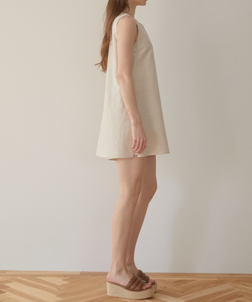 「ACYM」 ノースリーブワンピース FREE ベージュ レディース_画像8