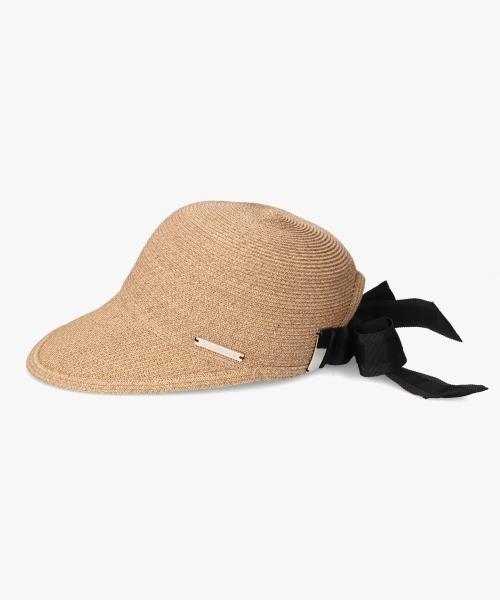 「Athena New York」 ストローハット 57cm ブラック レディース_画像5