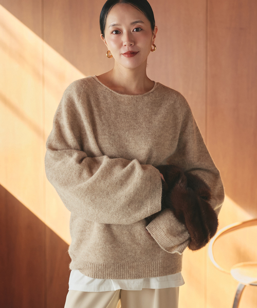 plage（プラージュ） ニット セーター 「追加」Baby Alpaca ラグラン