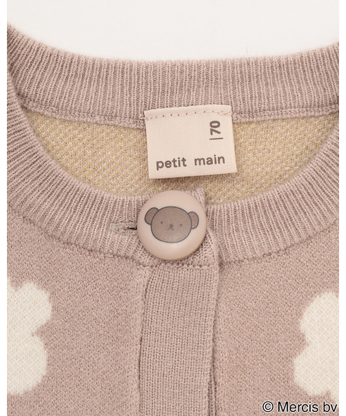 petit main ベビー 「dick bruna」花柄ニットカーディガン : ZOZOTOWN