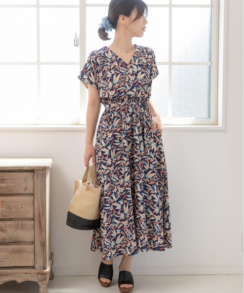 「PREFERIR」 半袖ワンピース SMALL ネイビー レディース_画像5