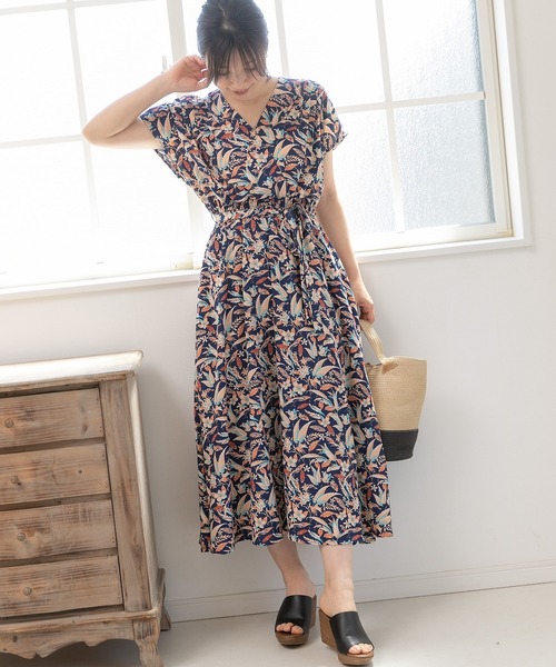 「PREFERIR」 半袖ワンピース SMALL ネイビー レディース_画像7