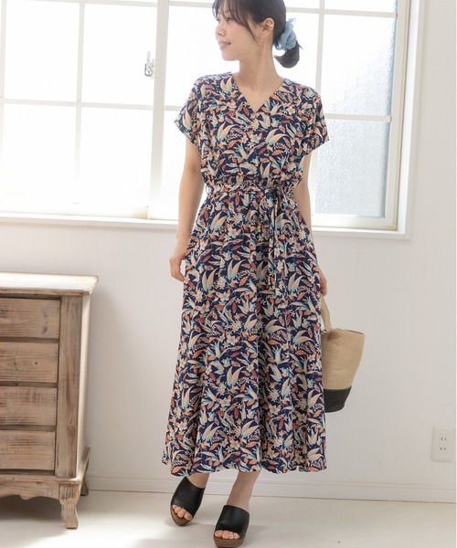「PREFERIR」 半袖ワンピース SMALL ネイビー レディース_画像8