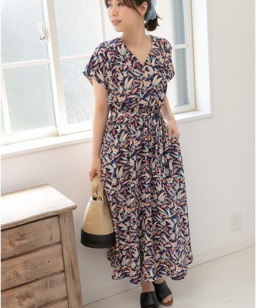 「PREFERIR」 半袖ワンピース SMALL ネイビー レディース_画像9