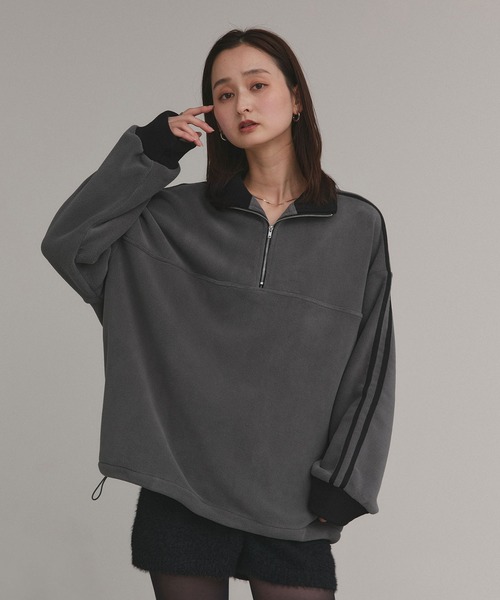 AD2003 04SS archive ハーフジップハイネックトップス ジャージ ad thie（アドティエ） ジャージ サイドライン ハーフジップ フリース