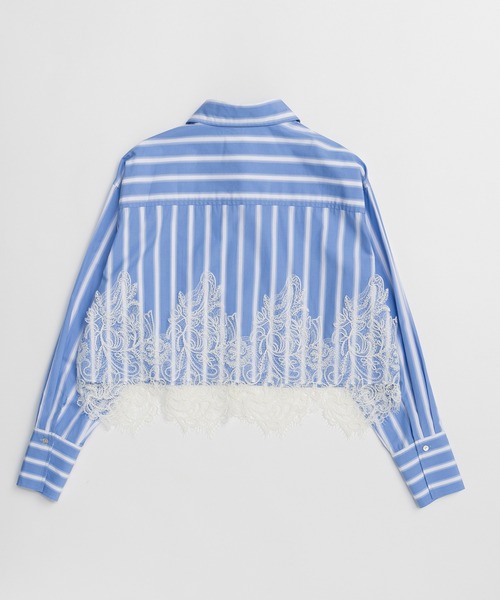 MAISON SPECIAL（メゾンスペシャル） ブラウス シャツ Striped Lace