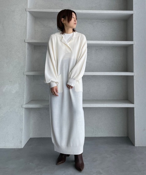 02174 未使用タグ付き　エトレ　ETRE リブニットワンピース ETRE TOKYO（エトレトウキョウ）の「【復刻アイテム】リブサイド